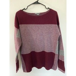 Vince Wool Cashmere Sweater Size Small Colorblock Womens Pullover Crew Neck